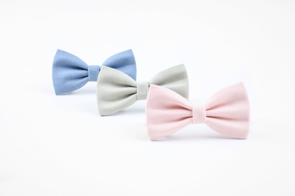 BESPOKE | Light Blue Luxury Linen Bow Tie Danes & Divas 