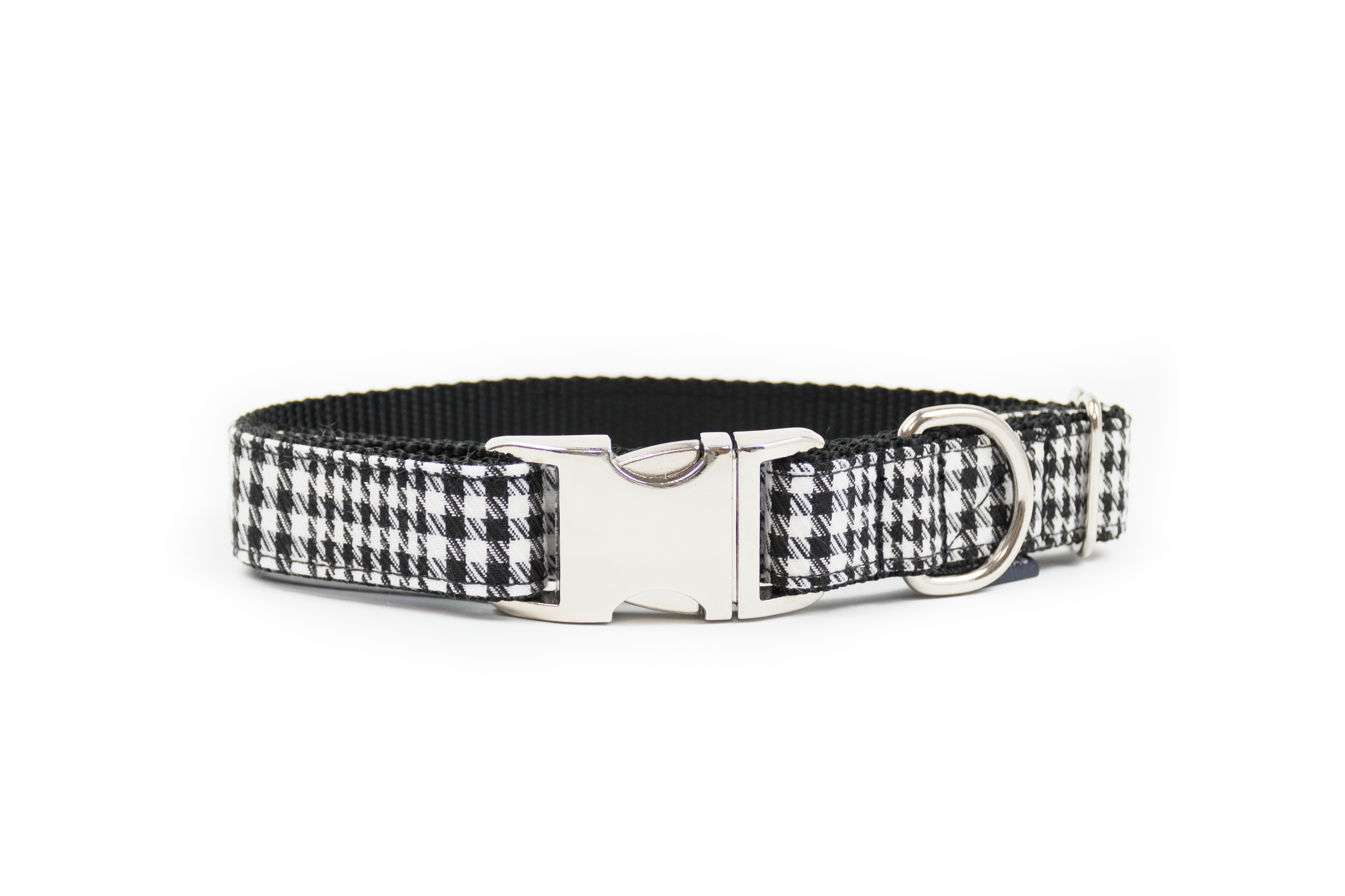Black and white plaid dog collar best sale