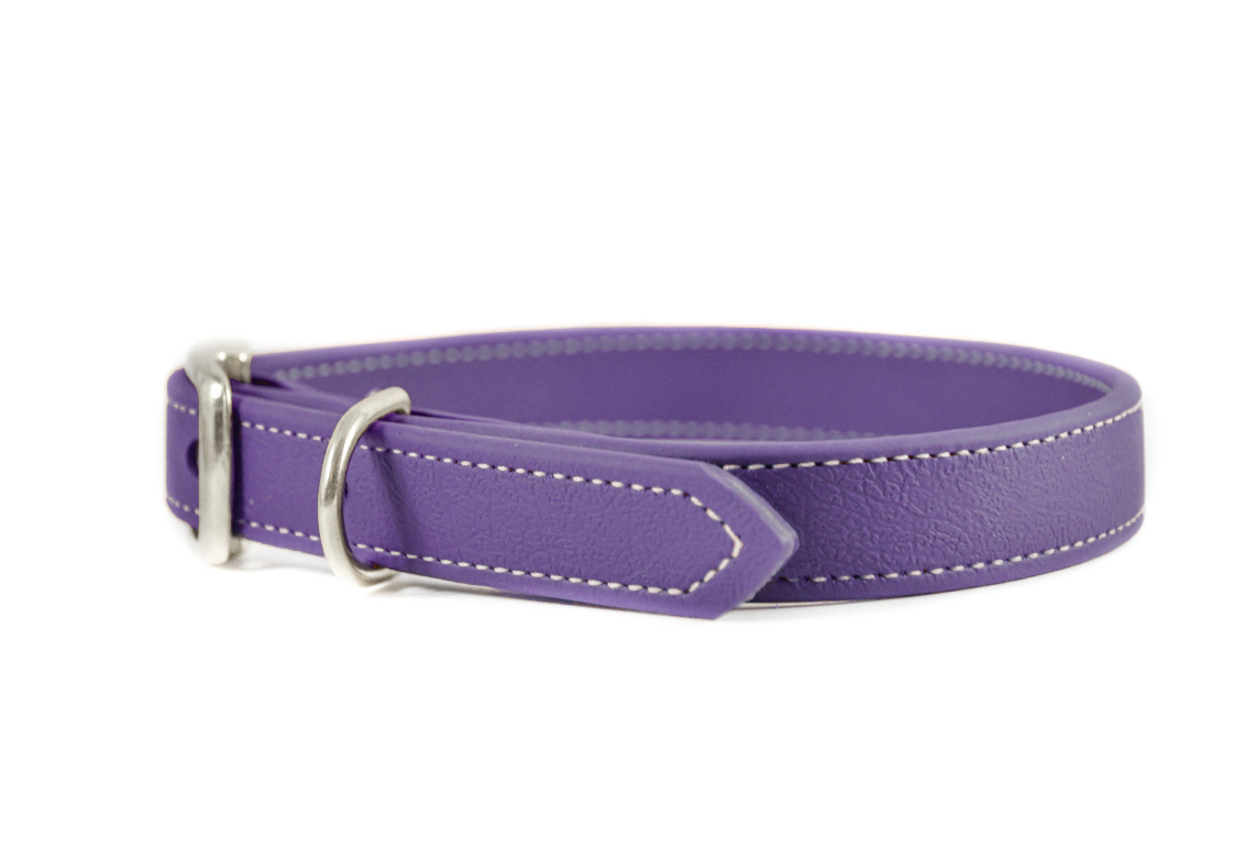 Amethyst BioThane Vegan Leather Dog Collar