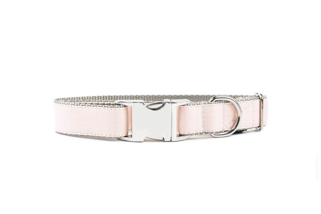 BESPOKE | Blush Luxury Linen Dog Collar Danes & Divas 