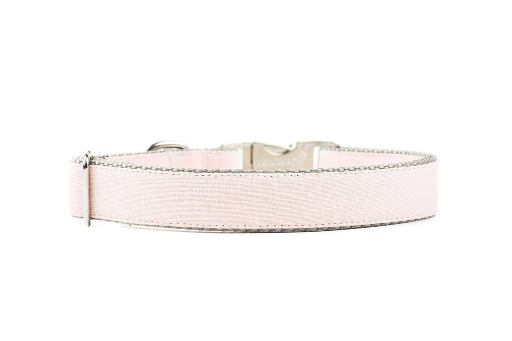 BESPOKE | Blush Luxury Linen Dog Collar Danes & Divas 