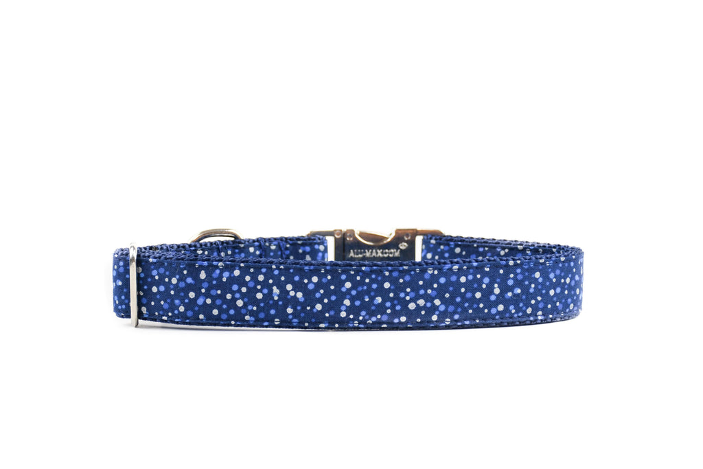 Blue and Silver Metallic Mini Dots Collar Danes & Divas 