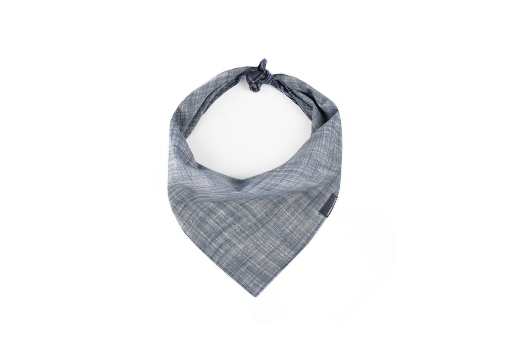 Canadiana Plaid Reversible Bandana - Charcoal + Grey Danes & Divas 