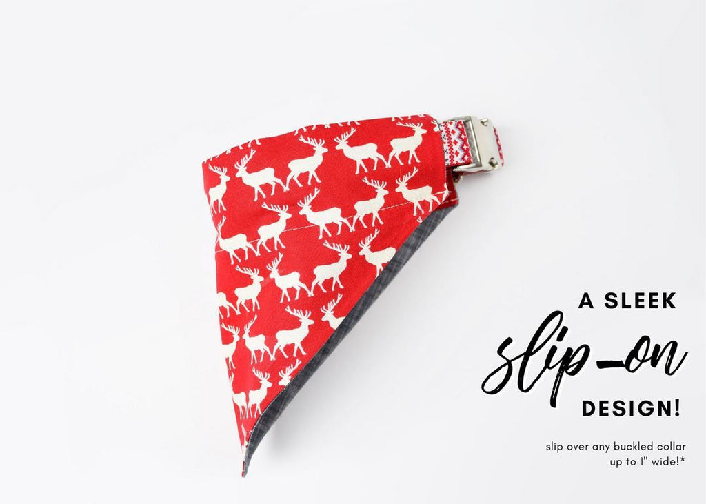 Over The Collar Buffalo Plaid Reversible Bandana