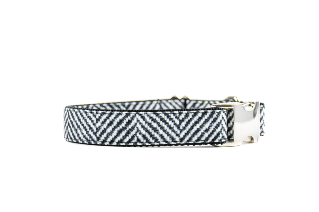 Herringbone Faux Flannel Premium Canvas Collar Danes & Divas 