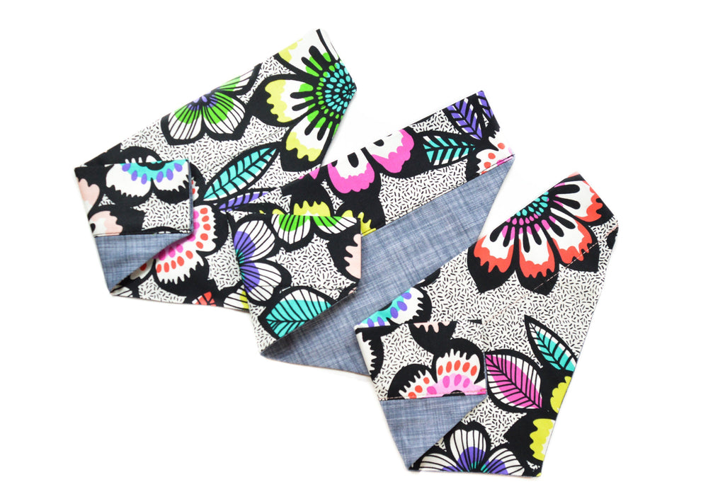 Neon Pop Floral Bandana | L/XL Danes & Divas 
