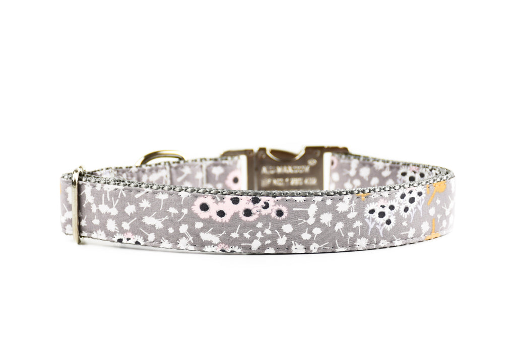 Pale Lavender Floral Dog Collar Danes & Divas 