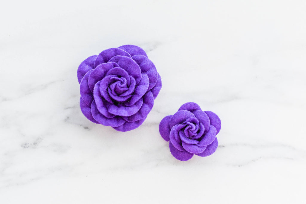 Purple Dog Collar Flower Danes & Divas 