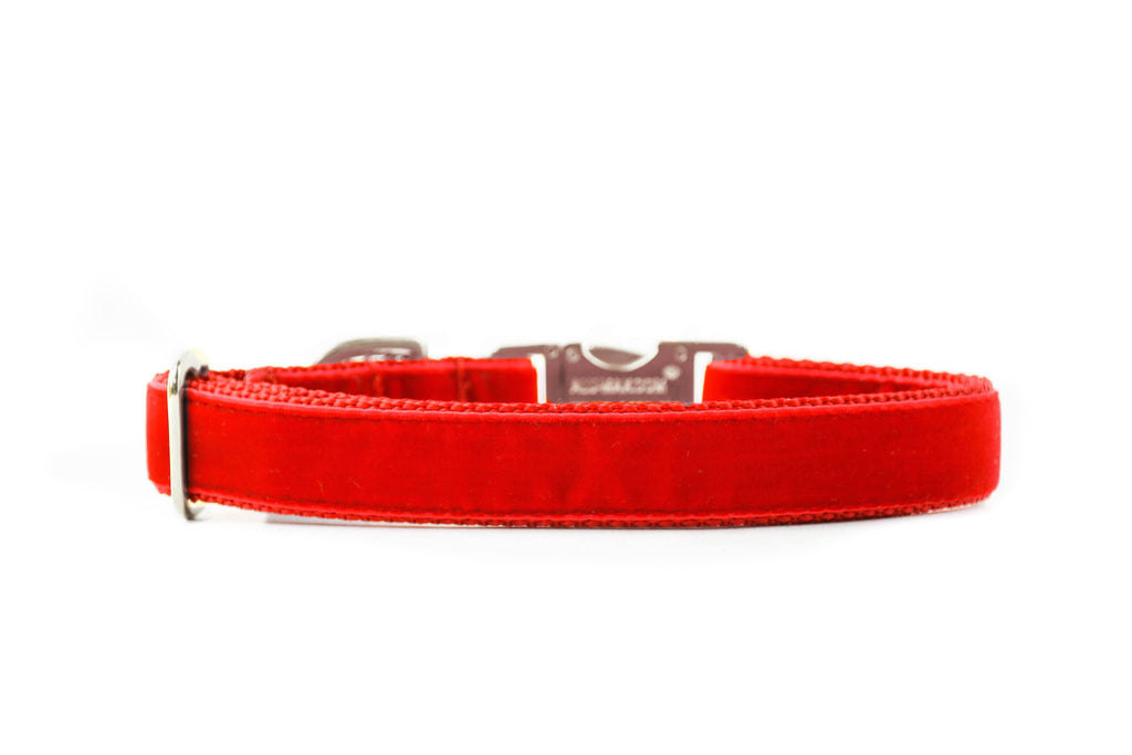 Fabric Ruby Red Velvet Collar